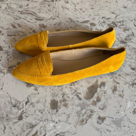 Talbots Francesca Keeper Gold Suede Driving Loafers Flats Sz 9.5 M - Picture 5 of 7